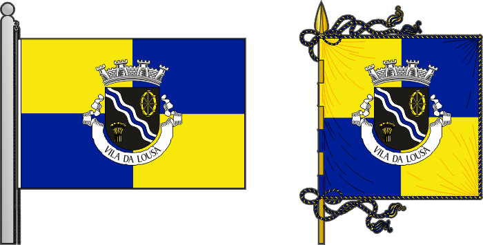 Bandeira e estandarte do Município da Lousã - Lousã municipal flag and banner Bandeira e estandarte do Município da Lousã - Lousã municipal flag and banner