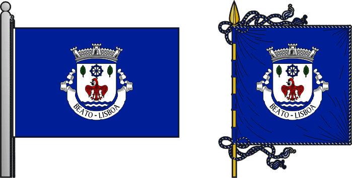 Bandeira e estandarte da freguesia de Beato - Beato civil parish, flag and banner Bandeira e estandarte da freguesia de Beato - Beato civil parish, flag and banner