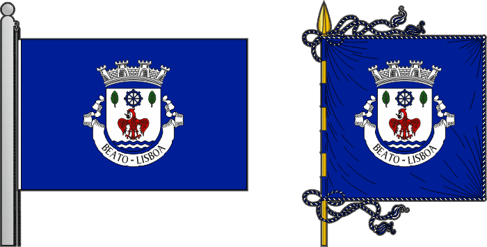 Bandeira e estandarte da freguesia de Beato - Beato civil parish, flag and banner Bandeira e estandarte da freguesia de Beato - Beato civil parish, flag and banner