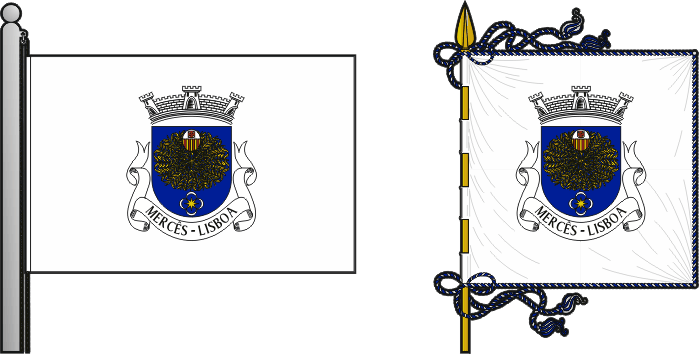 Bandeira e estandarte da antiga freguesia das Mercês - Mercês former civil parish, flag and banner