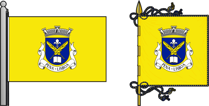 Bandeira e estandarte da antiga freguesia da Pena - Pena former civil parish, flag and banner Bandeira e estandarte da antiga freguesia da Pena - Pena former civil parish, flag and banner