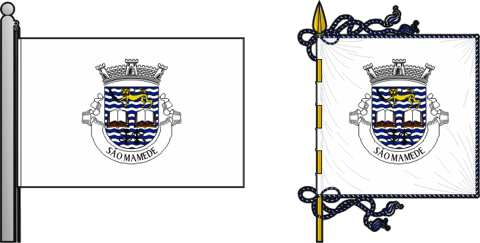 Bandeira e estandarte da antiga freguesia de São Mamede - São Mamede former civil parish, flag and banner Bandeira e estandarte da antiga freguesia de São Mamede - São Mamede former civil parish, flag and banner