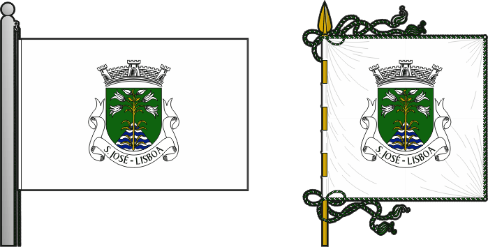 Bandeira e estandarte da antiga freguesia de São José - São José former civil parish, flag and banner Bandeira e estandarte da antiga freguesia de São José - São José former civil parish, flag and banner