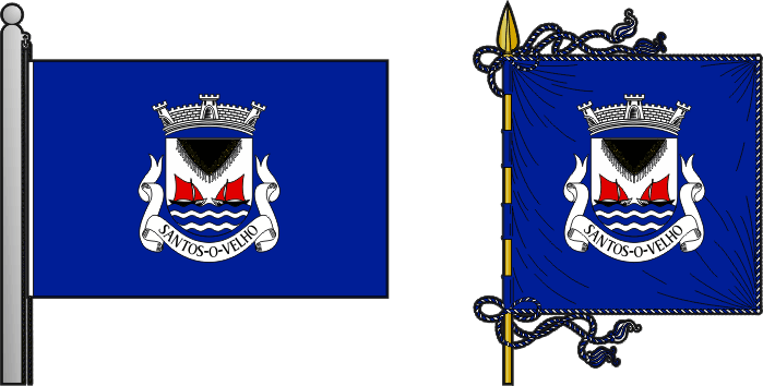Bandeira e estandarte da antiga freguesia de Santos-o-Velho - Santos-o-Velho former civil parish, flag and banner Bandeira e estandarte da antiga freguesia de Santos-o-Velho - Santos-o-Velho former civil parish, flag and banner