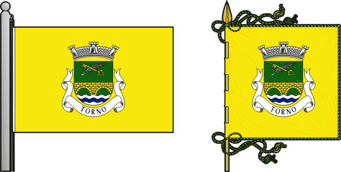 Bandeira e estandarte da freguesia de Torno - Torno civil parish, flag and banner Bandeira e estandarte da freguesia de Torno - Torno civil parish, flag and banner