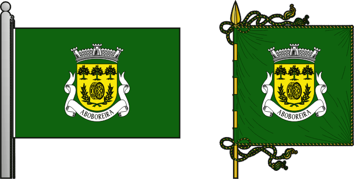 Bandeira e estandarte da antiga freguesia de Aboboreira - Aboboreira former civil parish, flag and banner Bandeira e estandarte da antiga freguesia de Aboboreira - Aboboreira former civil parish, flag and banner