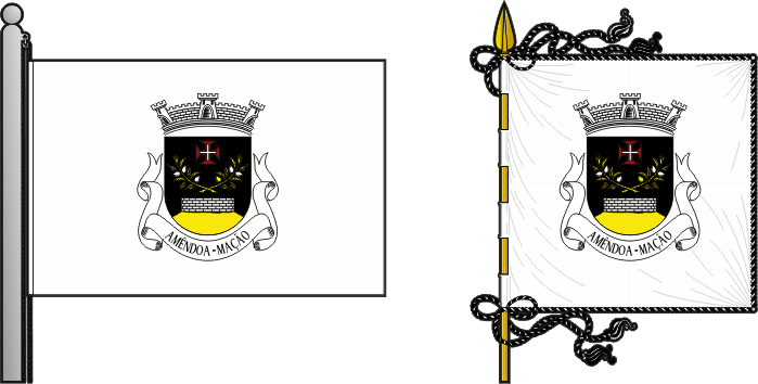Bandeira e estandarte da freguesia de Amêndoa - Amêndoa civil parish, flag and banner Bandeira e estandarte da freguesia de Amêndoa - Amêndoa civil parish, flag and banner