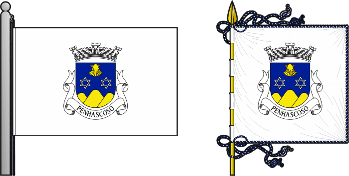 Bandeira e estandarte da antiga freguesia de Penhascoso - Penhascoso former civil parish, flag and banner