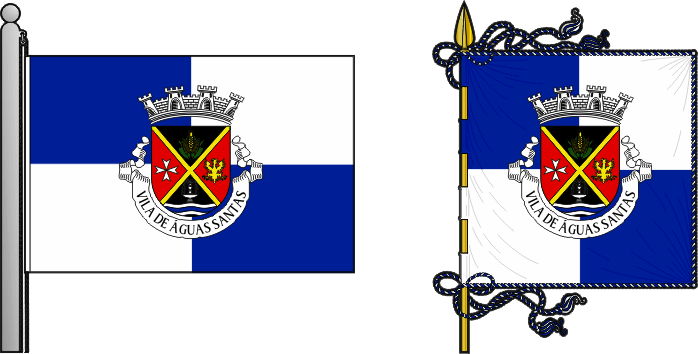 Bandeira e estandarte da freguesia de Águas Santas - Águas Santas civil parish, flag and banner Bandeira e estandarte da freguesia de Águas Santas - Águas Santas civil parish, flag and banner