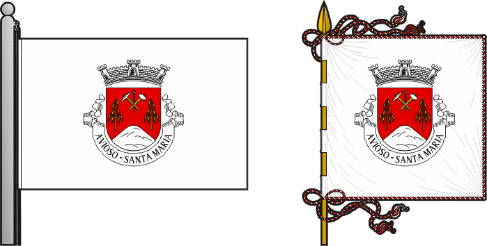 Bandeira e estandarte da antiga freguesia de Avioso (Santa Maria) - Avioso (Santa Maria) former civil parish, flag and banner Bandeira e estandarte da antiga freguesia de Avioso (Santa Maria) - Avioso (Santa Maria) former civil parish, flag and banner