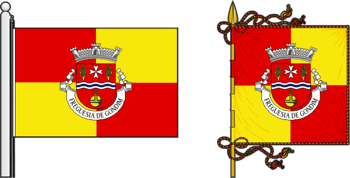 Bandeira e estandarte da antiga freguesia de Gondim - Gondim former civil parish, flag and banner Bandeira e estandarte da antiga freguesia de Gondim - Gondim former civil parish, flag and banner