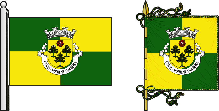 Bandeira e estandarte da freguesia de Caria - Caria civil parish, flag and banner Bandeira e estandarte da freguesia de Caria - Caria civil parish, flag and banner