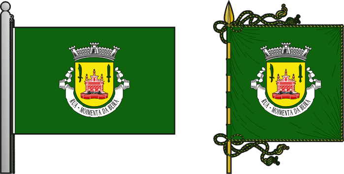 Bandeira e estandarte da freguesia de Rua - Rua civil parish, flag and banner Bandeira e estandarte da freguesia de Rua - Rua civil parish, flag and banner
