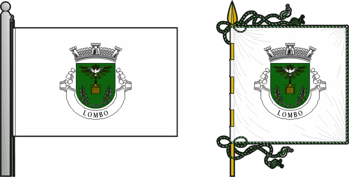 Bandeira e estandarte da freguesia de Lombo - Lombo civil parish, flag and banner Bandeira e estandarte da freguesia de Lombo - Lombo civil parish, flag and banner