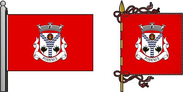 Bandeira e estandarte da antiga freguesia de Podence - Podence former civil parish, flag and banner Bandeira e estandarte da antiga freguesia de Podence - Podence former civil parish, flag and banner