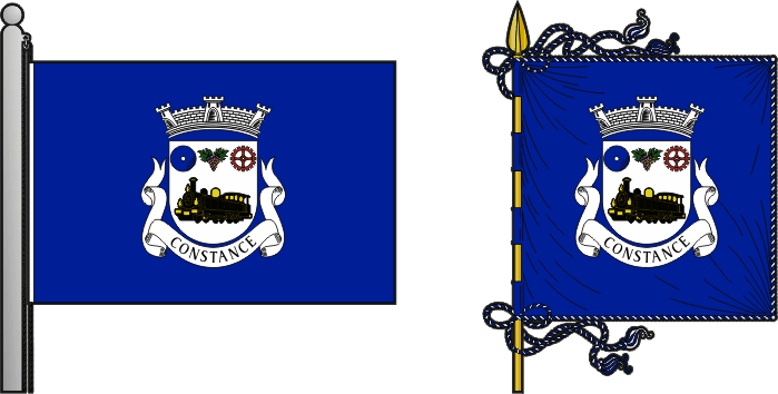 Bandeira e estandarte da freguesia de Constance - Constance civil parish, flag and banner Bandeira e estandarte da freguesia de Constance - Constance civil parish, flag and banner