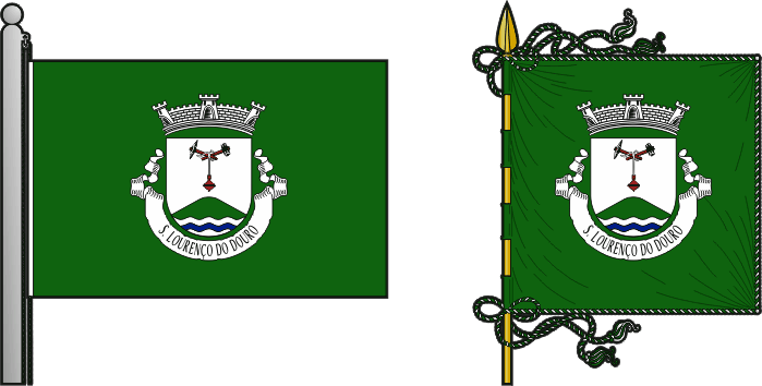 Bandeira e estandarte da antiga freguesia de São Lourenço do Douro - São Lourenço do Douro former civil parish, flag and banner Bandeira e estandarte da antiga freguesia de São Lourenço do Douro - São Lourenço do Douro former civil parish, flag and banner