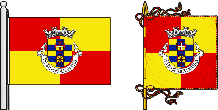 Bandeira e estandarte da Freguesia de Vila Boa de Quires e Maureles - Vila Boa de Quires and Maureles civil parish, flag and banner Bandeira e estandarte da Freguesia de Vila Boa de Quires e Maureles - Vila Boa de Quires and Maureles civil parish, flag and banner