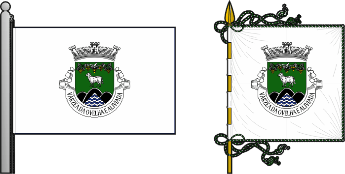 Bandeira e estandarte da antiga freguesia de Várzea da Ovelha e Aliviada - Várzea da Ovelha e Aliviada former civil parish, flag and banner Bandeira e estandarte da antiga freguesia de Várzea da Ovelha e Aliviada - Várzea da Ovelha e Aliviada former civil parish, flag and banner