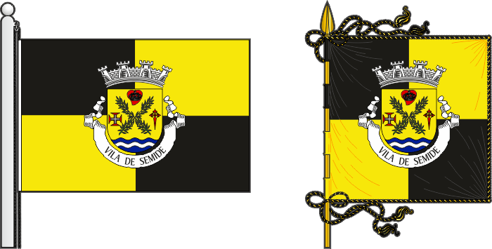 Bandeira e estandarte da Vila de Semide - Semide Town, flag and banner Bandeira e estandarte da Vila de Semide - Semide Town, flag and banner
