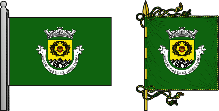 Bandeira e estandarte da União das freguesias de Vale Flor, Carvalhal e Pai Penela - Vale Flor, Carvalhal and Pai Penela civil parishes union flag and banner Bandeira e estandarte da União das freguesias de Vale Flor, Carvalhal e Pai Penela - Vale Flor, Carvalhal and Pai Penela civil parishes union flag and banner
