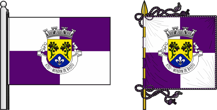 Bandeira e estandarte da freguesia de Atei - Atei civil parish, flag and banner
