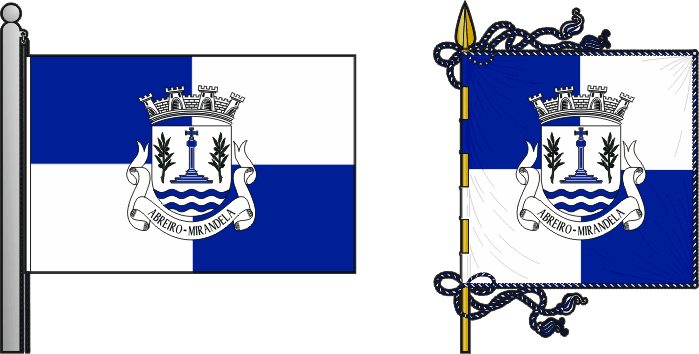 Bandeira e estandarte da freguesia de Abreiro - Abreiro civil parish, flag and banner Bandeira e estandarte da freguesia de Abreiro - Abreiro civil parish, flag and banner