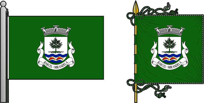 Bandeira e estandarte da antiga freguesia de Barcel - Barcel former civil parish, flag and banner Bandeira e estandarte da antiga freguesia de Barcel - Barcel former civil parish, flag and banner
