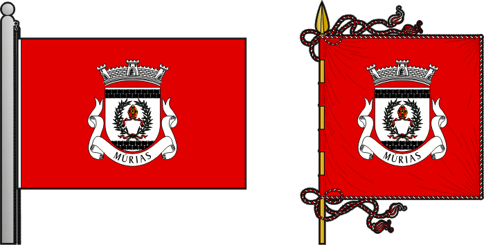 Bandeira e estandarte da freguesia de Múrias - Múrias civil parish, flag and banner Bandeira e estandarte da freguesia de Múrias - Múrias civil parish, flag and banner