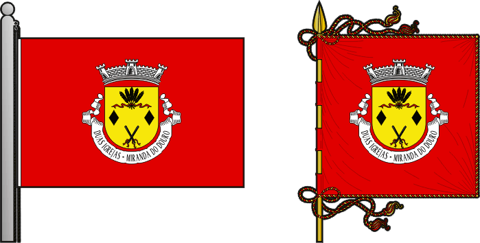 Bandeira e estandarte da freguesia de Miranda do Douro - Miranda do Douro civil parish, flag and banner Bandeira e estandarte da freguesia de Miranda do Douro - Miranda do Douro civil parish, flag and banner