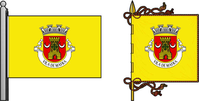 Bandeira e estandarte do Município de Mafra - Mafra municipal flag and banner Bandeira e estandarte do Município de Mafra - Mafra municipal flag and banner