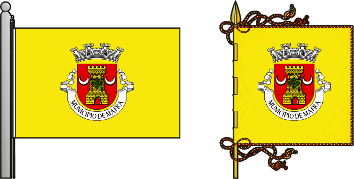 Bandeira e estandarte do Município de Mafra - Mafra municipal flag and banner Bandeira e estandarte do Município de Mafra - Mafra municipal flag and banner