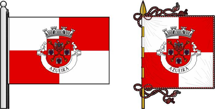 Bandeira e estandarte da antiga freguesia de Azueira - Azueira former civil parish, flag and banner Bandeira e estandarte da antiga freguesia de Azueira - Azueira former civil parish, flag and banner