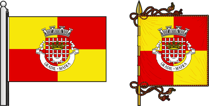 Bandeira e estandarte da antiga freguesia de Gradil - Gradil former civil parish, flag and banner Bandeira e estandarte da antiga freguesia de Gradil - Gradil former civil parish, flag and banner