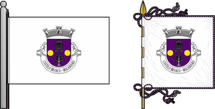 Bandeira e estandarte da freguesia de Castelo Branco - Castelo Branco civil parish, flag and banner Bandeira e estandarte da freguesia de Castelo Branco - Castelo Branco civil parish, flag and banner