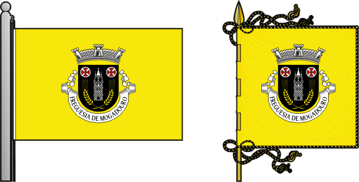 Bandeira e estandarte da antiga freguesia de Mogadouro - Mogadouro former civil parish, flag and banner Bandeira e estandarte da antiga freguesia de Mogadouro - Mogadouro former civil parish, flag and banner
