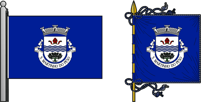 Bandeira e estandarte da freguesia de São Martinho do Peso - São Martinho do Peso civil parish, flag and banner Bandeira e estandarte da freguesia de São Martinho do Peso - São Martinho do Peso civil parish, flag and banner