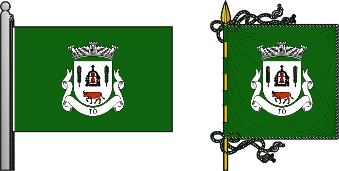 Bandeira e estandarte da freguesia de Tó - Tó civil parish, flag and banner Bandeira e estandarte da freguesia de Tó - Tó civil parish, flag and banner