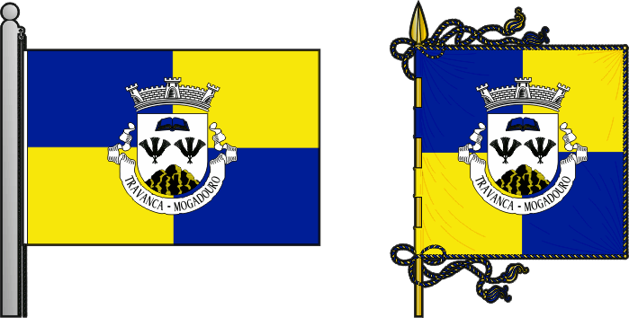 Bandeira e estandarte da freguesia de Travanca - Travanca civil parish, flag and banner Bandeira e estandarte da freguesia de Travanca - Travanca civil parish, flag and banner