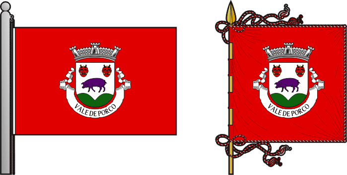 Bandeira e estandarte da antiga freguesia de Vale de Porco - Vale de Porco former civil parish, flag and banner Bandeira e estandarte da antiga freguesia de Vale de Porco - Vale de Porco former civil parish, flag and banner
