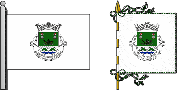 Bandeira e estandarte da União das freguesias de Vilarinho dos Galegos e Ventozelo - Vilarinho dos Galegos and Ventozelo civil parishes union flag and banner Bandeira e estandarte da União das freguesias de Vilarinho dos Galegos e Ventozelo - Vilarinho dos Galegos and Ventozelo civil parishes union flag and banner