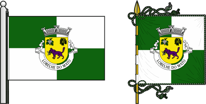 Bandeira e estandarte da antiga freguesia de Lobelhe do Mato - Lobelhe do Mato former civil parish, flag and banner Bandeira e estandarte da antiga freguesia de Lobelhe do Mato - Lobelhe do Mato former civil parish, flag and banner