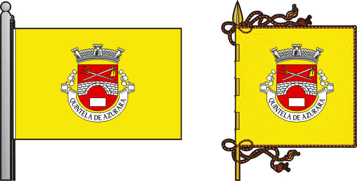 Bandeira e estandarte da freguesia de Quintela de Azurara - Quintela de Azurara civil parish, flag and banner