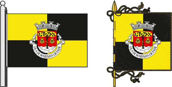 Bandeira e estandarte do Município da Marinha Grande - Marinha Grande municipal flag and banner Bandeira e estandarte do Município da Marinha Grande - Marinha Grande municipal flag and banner