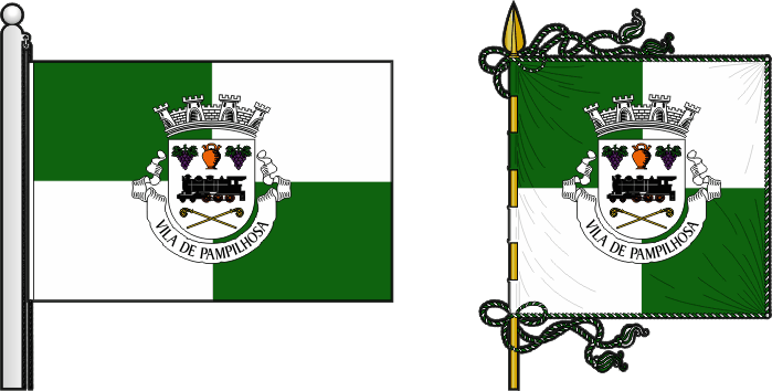 Bandeira e estandarte da freguesia de Pampilhosa - Pampilhosa civil parish, flag and banner Bandeira e estandarte da freguesia de Pampilhosa - Pampilhosa civil parish, flag and banner