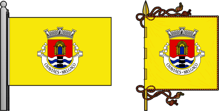 Bandeira e estandarte da antiga freguesia de Chaviães - Chaviães former civil parish, flag and banner Bandeira e estandarte da antiga freguesia de Chaviães - Chaviães former civil parish, flag and banner