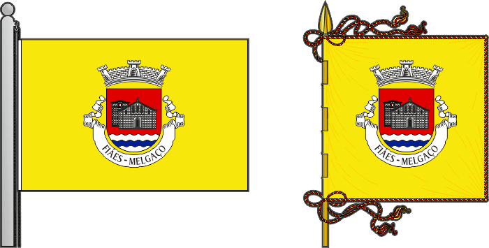 Bandeira e estandarte da freguesia de Fiães - Fiães civil parish, flag and banner