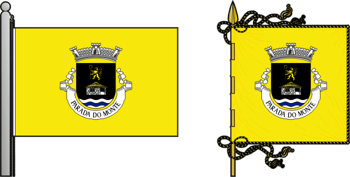 Bandeira e estandarte da antiga freguesia de Parada do Monte - Parada do Monte former civil parish, flag and banner Bandeira e estandarte da antiga freguesia de Parada do Monte - Parada do Monte former civil parish, flag and banner