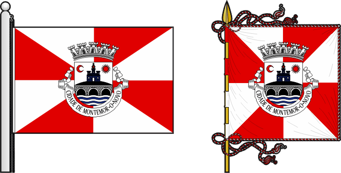 Bandeira e estandarte do município de Montemor-o-Novo - Montemor-o-Novo municipal flag and banner Bandeira e estandarte do município de Montemor-o-Novo - Montemor-o-Novo municipal flag and banner