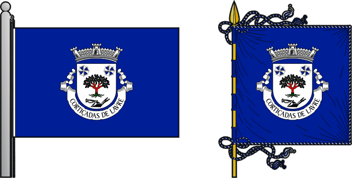 Bandeira e estandarte da antiga freguesia de Cortiçadas de Lavre - Cortiçadas de Lavre former civil parish, flag and banner